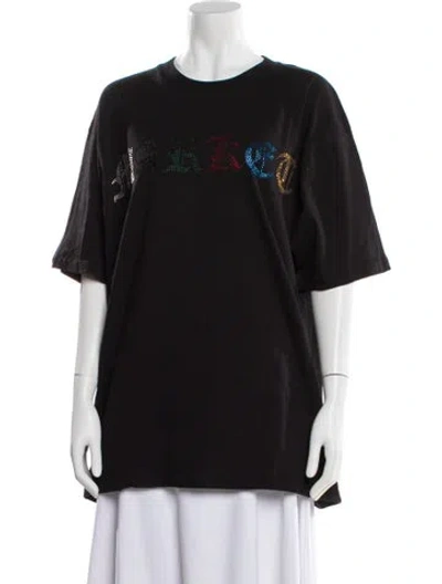 Pre-owned Market Graphic Print Crew Neck T-shirt In Black