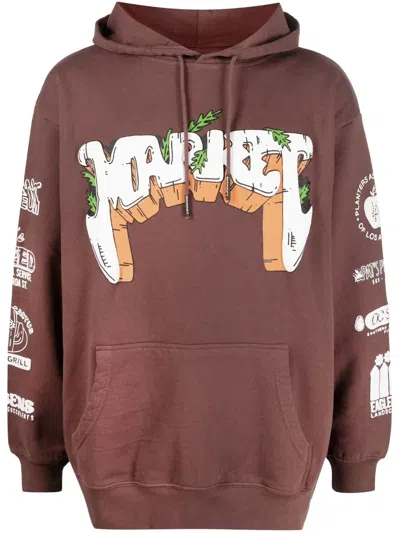 Market Unisex Hooded Sweatshirt With Drawstring In Multi