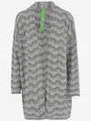 Market Grey Wavy-pattern Cardigan In Gray