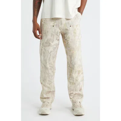 Market Handyman Camo Carpenter Pants In White