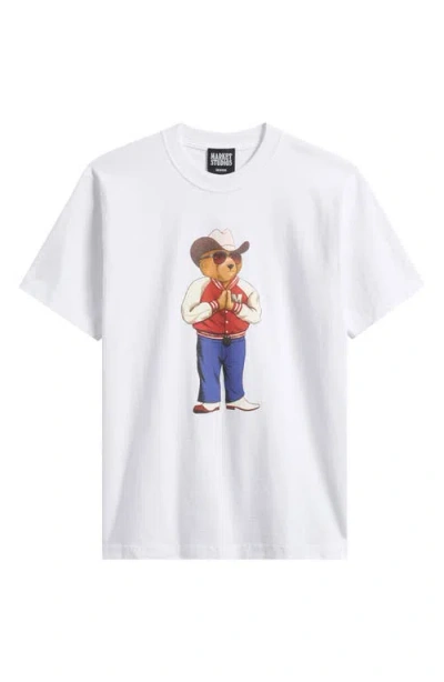 Market Hee Haw Bear Cotton Graphic T-shirt In White