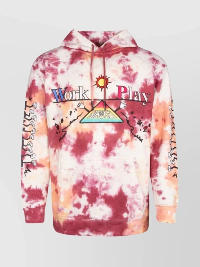 Market Hooded Tie-dye Graphic Sweater In Pink