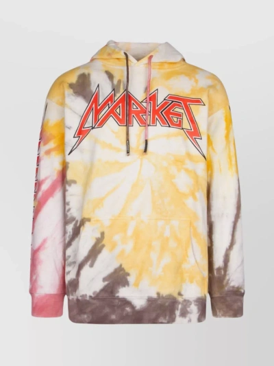 Market Hooded Tie-dye Graphic Sweater In Pink