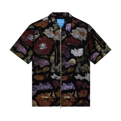 Pre-owned Market Impression Full Zip Work Shirt 'multicolor' In Multi-color