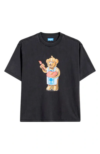 Market Infinity Bear Graphic T-shirt In Washed-black