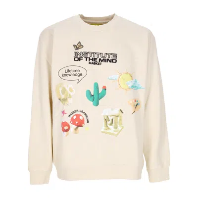 Market Institute Of The Mind Crewneck Cream Men's Lightweight Crewneck Sweatshirt