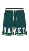 Market International Game Shorts In Green