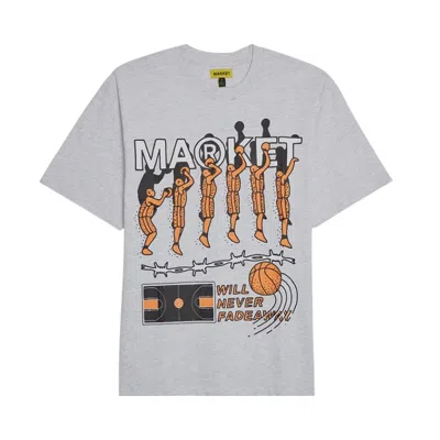 Pre-owned Market Jump Shot Tee 'ash' | Grey | Men's Size S In Gray