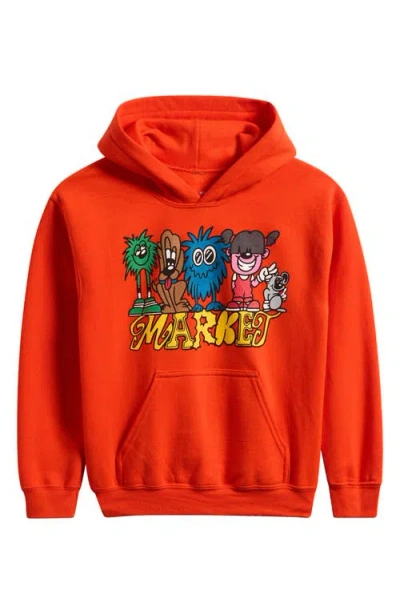 Market Kids' My Squad Graphic Hoodie In Orange