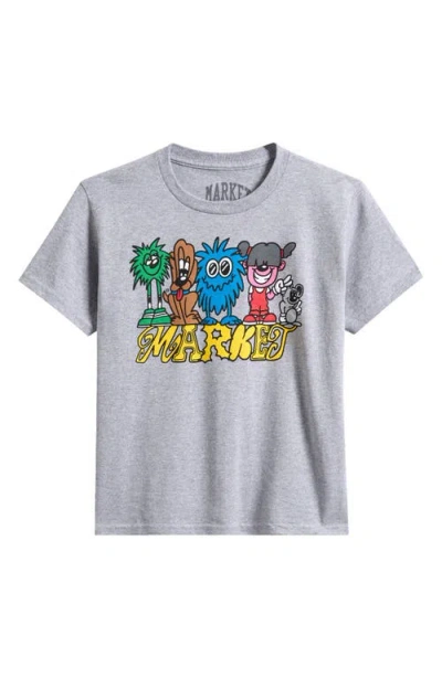 Market Kids' My Squad Graphic T-shirt In Ash-grey