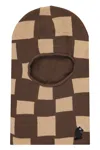 Market Checkered-pattern Balaclava In Brown
