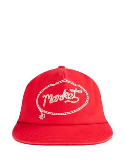 Market Lasso Five-panel Hat In Red