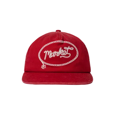 Market Lasso Lockup 5-panel Hat In Red