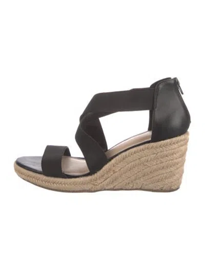 Pre-owned Market Leather Espadrilles In Black/neutrals
