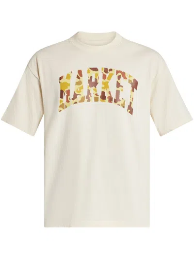 Market Logo-print Cotton T-shirt In 中性色