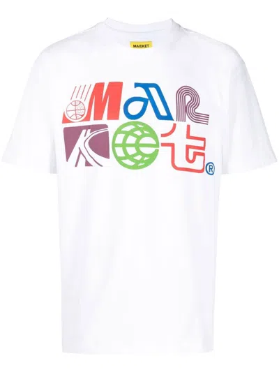 Market Logo-print Short-sleeve T-shirt In White
