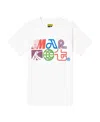Market Logo Print T-shirt  Unisex In White