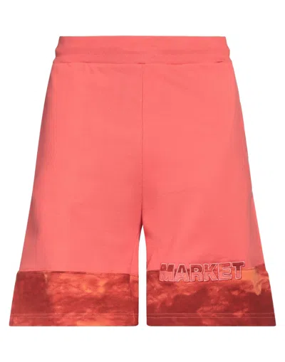 Market Man Shorts & Bermuda Shorts Rust Size Xl Cotton In Red