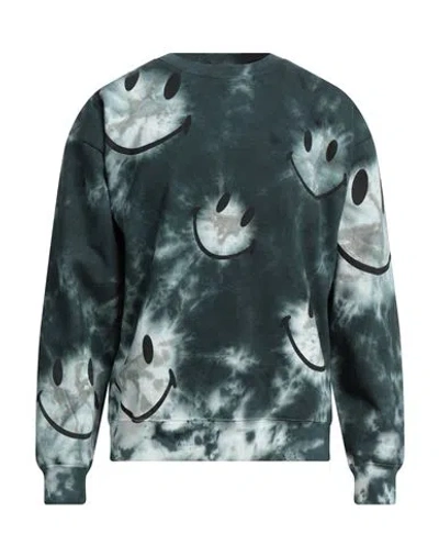 Market Man Sweatshirt Slate Blue Size M Cotton