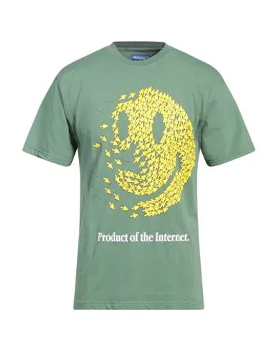 Market Man T-shirt Green Size M Cotton
