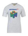 Market Man T-shirt Light Grey Size S Cotton In Grey