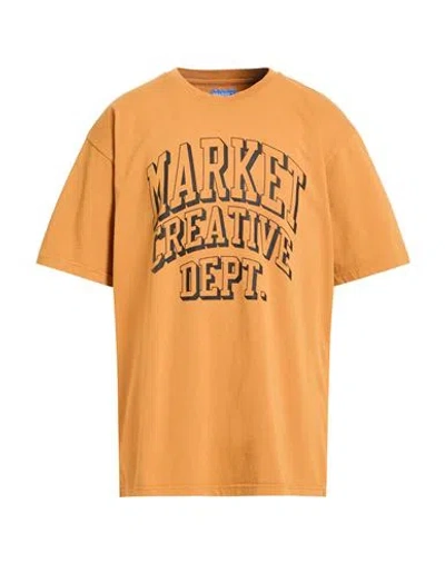Market Man T-shirt Orange Size L Cotton