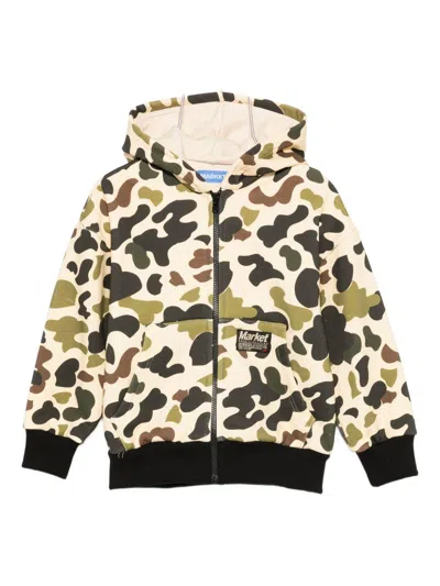 MARKET Multi-colored camouflage bomber jacket MARKET