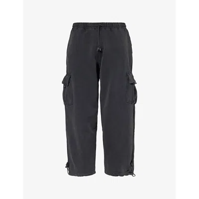 Market Mens Black Fuji Relaxed-fit Cotton-jersey Jogging Bottoms
