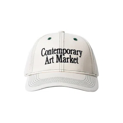 Market Men's Cam 6 Panel Hat In Beige In White