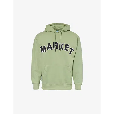 Market Men's Green Community Garden Brand-appliqué Cotton-jersey Hoody
