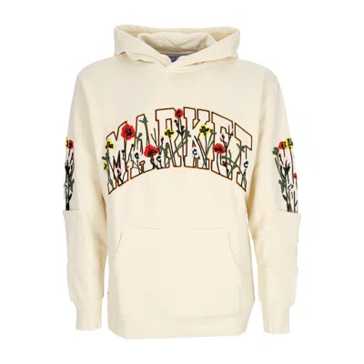 Market Men's Hoodie Bouquet Pullover Hoodie Ecru