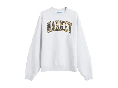 Pre-owned Market Men's  Duck Camo Arc Crew Sweatshirt In Ash