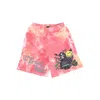 Market Men's Short Sweatpants Tracksuit Look At The Bright Side Sweatshorts X Smiley Pink Tie Dye In Pink Tie Dye