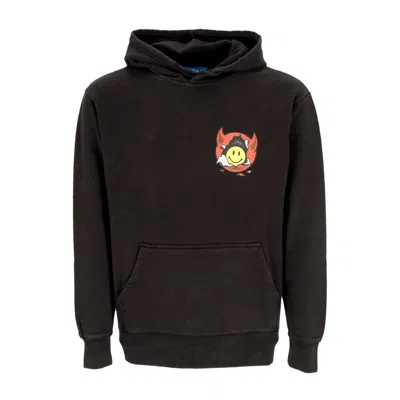 Market Men's Smiley Inner Peace Pullover Hoodie In Washed Black