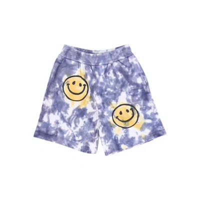 Market Men's Sweatshirt Shorts Sun Dye Sweatshorts X Smiley Yellow/blue Tie Dye