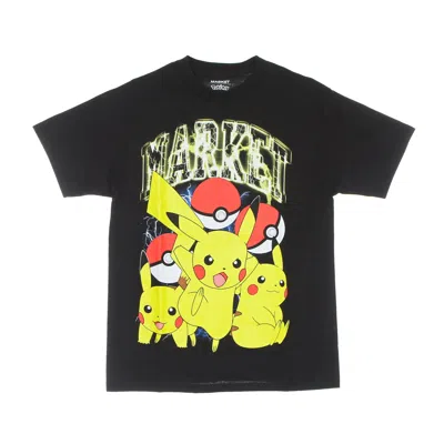 Market Men's T-shirt Pikachu Electric Shock Tee In Black