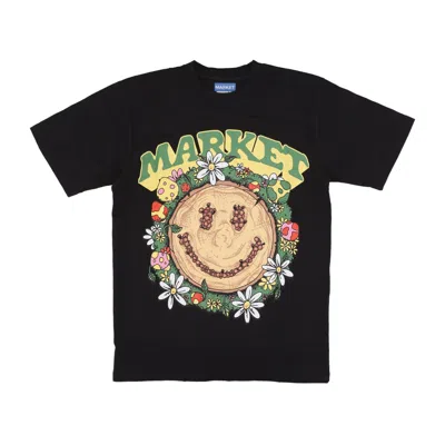 Market Men's T-shirt Smiley Decomposition Tee Vintage Black