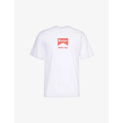 Market Mens White Adventure Team Graphic-print Cotton-jersey T-shirt