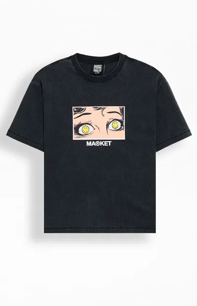 Market Smiley Eye See You T-shirt In Black