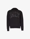 Market Mens Washed Black Rhinestone-embellished Cotton-jersey Hoody In Black