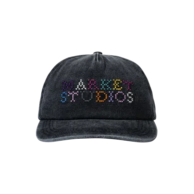 Market Needlepoint 5-panel Hat In Brown