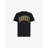 Market Ns Black  X London Flower  Wall Graphic-print Short-sleeve Cotton-jersey T-shirt