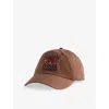 Market Ns  X London Flower  Brand-embroidered Cotton-canvas Cap Brown In Brown