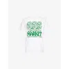 Market Ns White  X London Flower  Community Graphic-print Short-sleeve Cotton-jersey T-shirt Xl