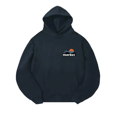 Pre-owned Market On The Horizon Hoodie 'dusty Blue' | Men's Size L