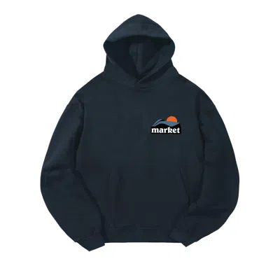 Pre-owned Market On The Horizon Hoodie 'dusty Blue' | Men's Size Xl