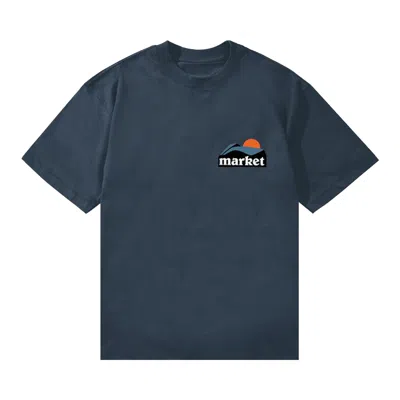 Pre-owned Market On The Horizon Tee 'dusty Blue' | Men's Size S