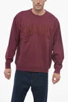 Market Oversized Fit Crew-neck Sweatshirt With Embossed Logo In White