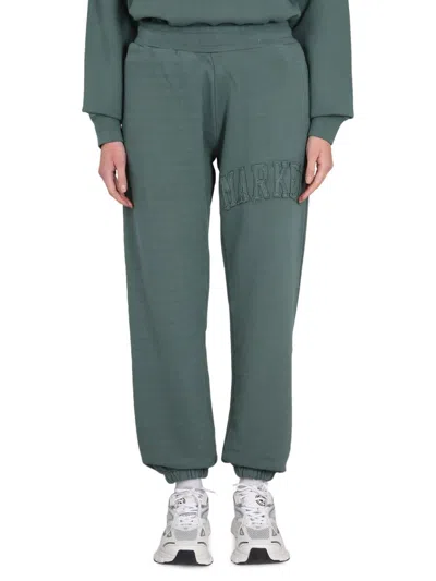 Market Pants With Applied Logo In Green