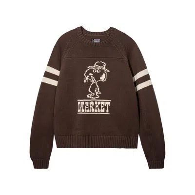 Market Peanuts Spike Knit Sweater In Brown
